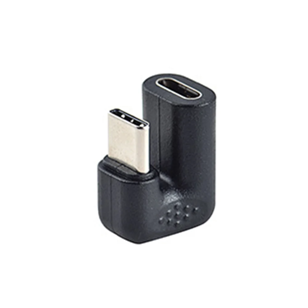 SWXF 2Pcs 180 Degree Right Angle USB 3.1 Type C Male to Female USB-C Converter Adapter for Smart Phone