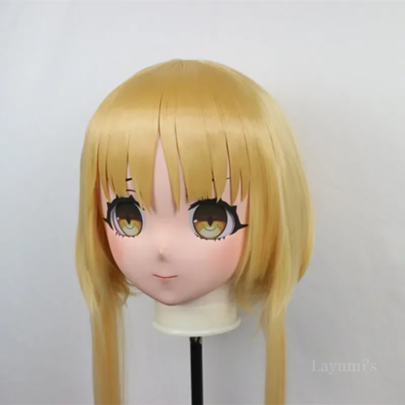 (B136) Customized Lifesize Mask Crossdressing with Backshell Silicone Anime Touhou Project Moriya Suwako Kigurumi Mask Cosplay