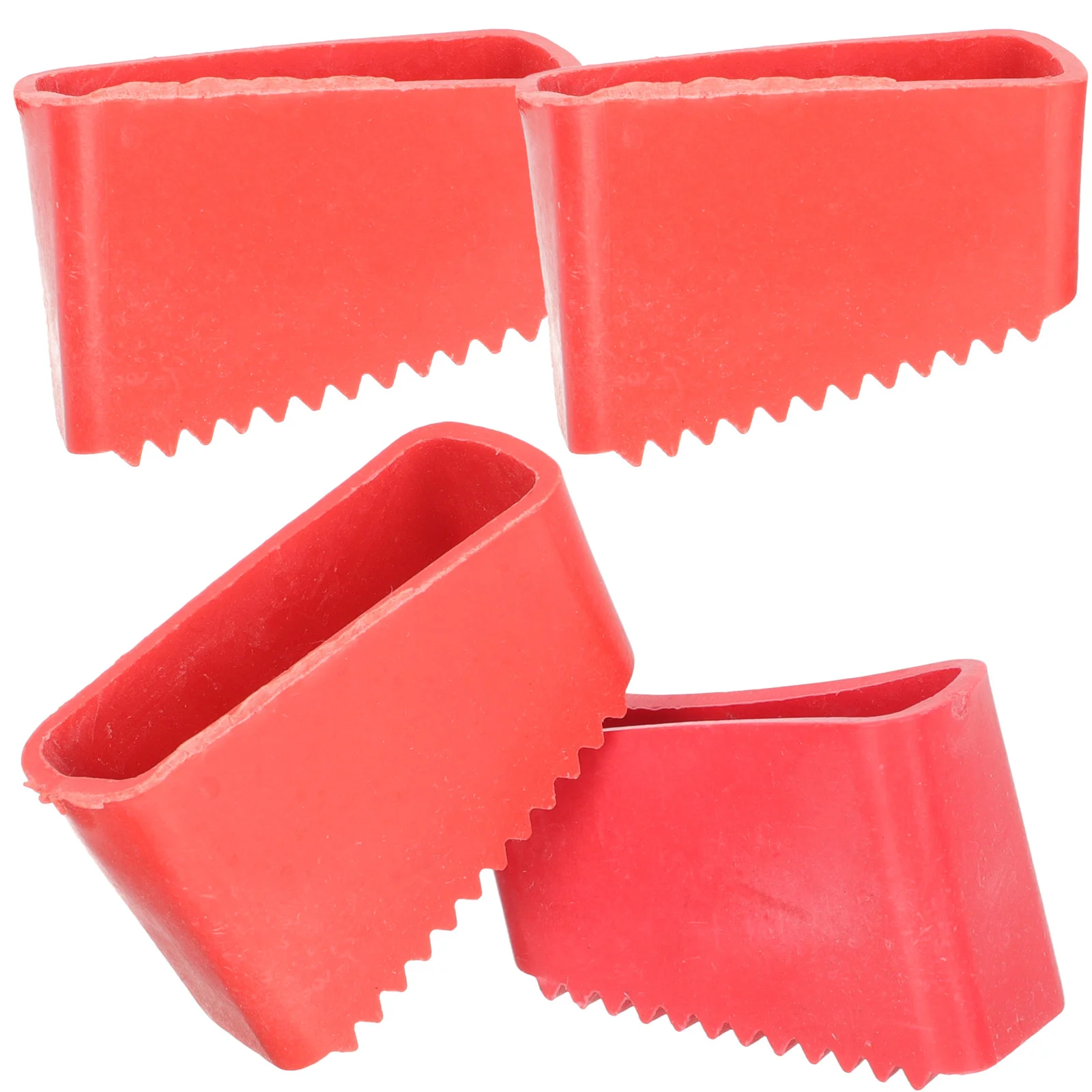 4 Pcs Ladder Non-slip Feet Pads Telescoping Protector Rubber Cover for Retractable Stairs Foot Caps Stepladder