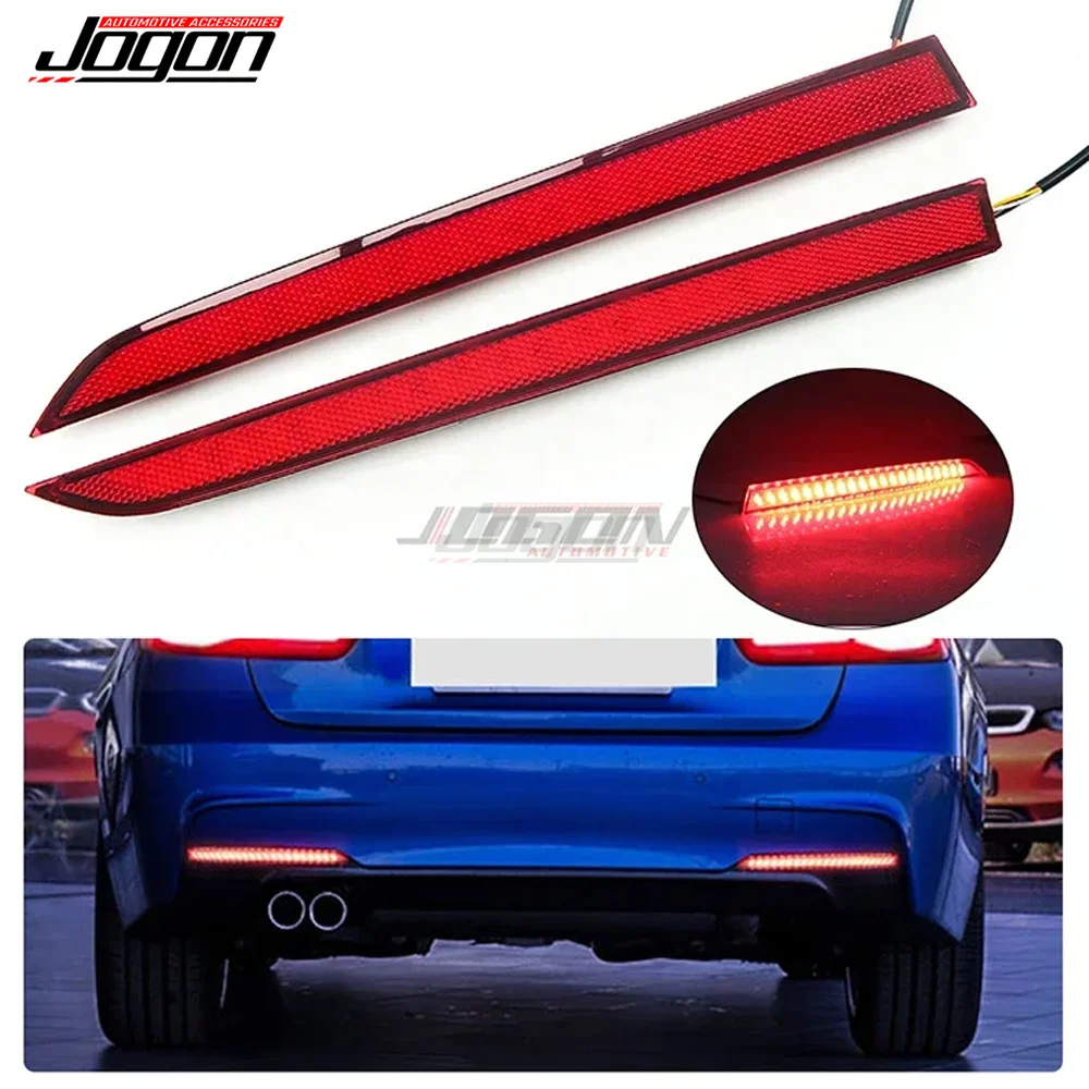 

2PCS JOGON Rear Bumper Marker Reflector Light For BMW 3-Series F30 F31 M Sport 328i 335i 2012- LED Car Side Mirror Shell Lamp