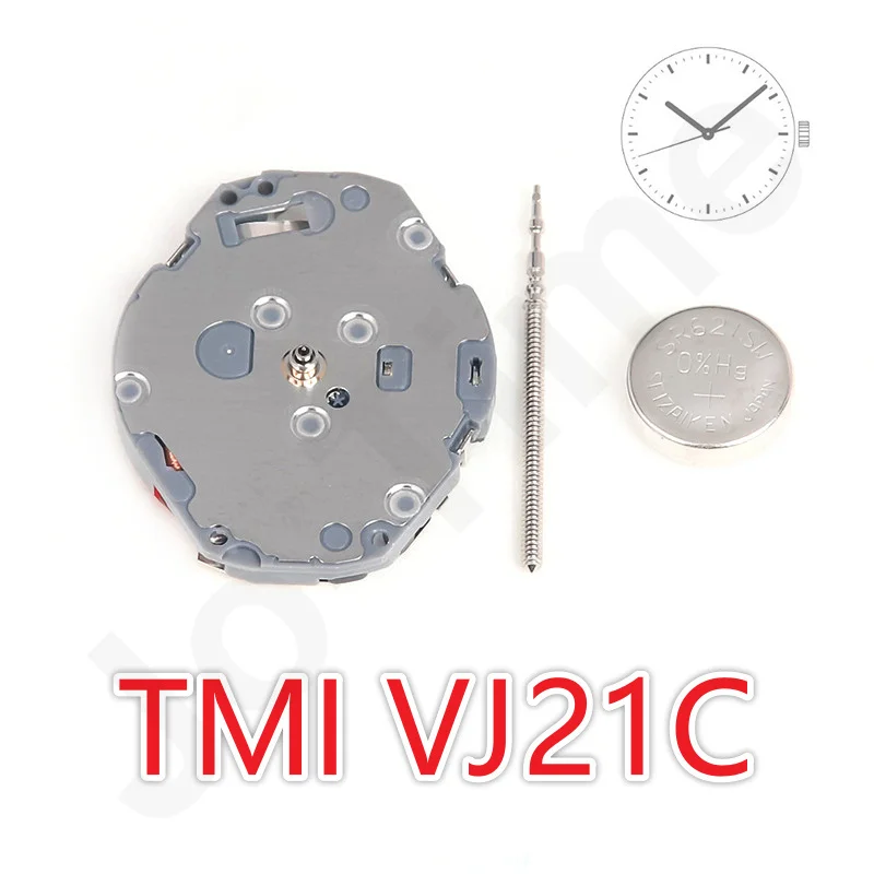 Japan TMI VJ21 Slim Quartz Movement 3 Hands for Watch Repair - VJ21C Movement