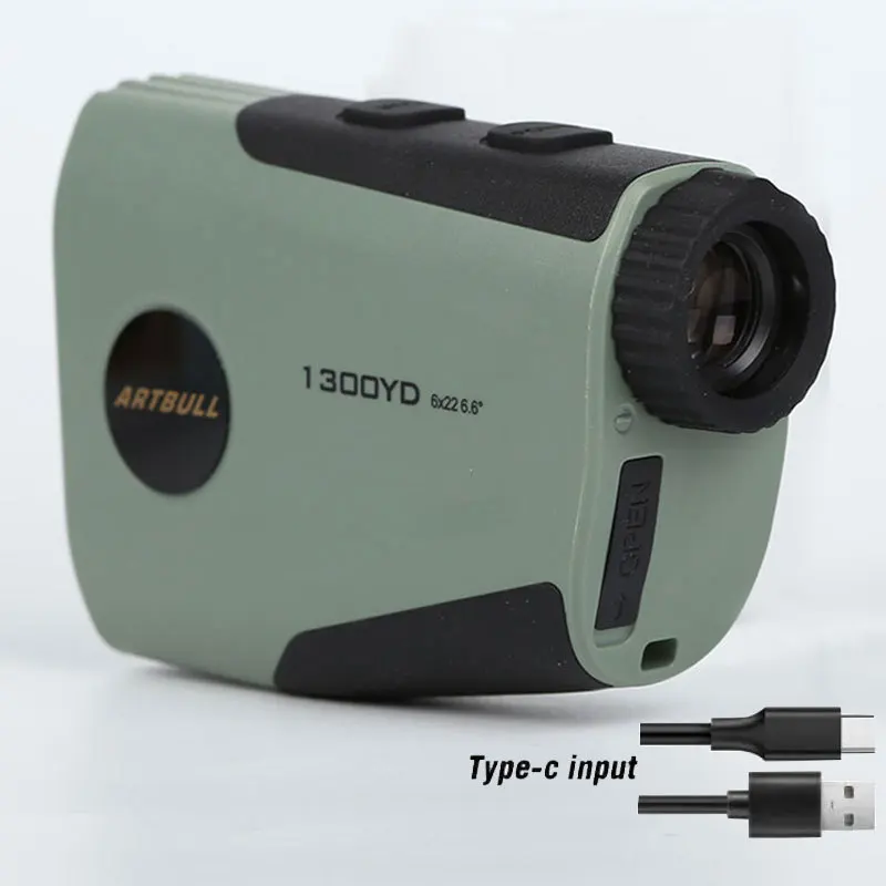 

Golf Laser Rangefinder 1300Yar Telescope with Flag-Lock Slope Pin Distance Meter for Hunting Monocular 6x magnification