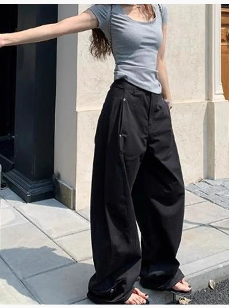 Celana Wanita Hip Hop Musim Dingin Berbahan Plush untuk di Rumah, Nyaman dengan Ikat Pinggang Tebal, Berlapis, Berpanel, dengan Pita dan Ikat Pinggang, Gaya Streetwear