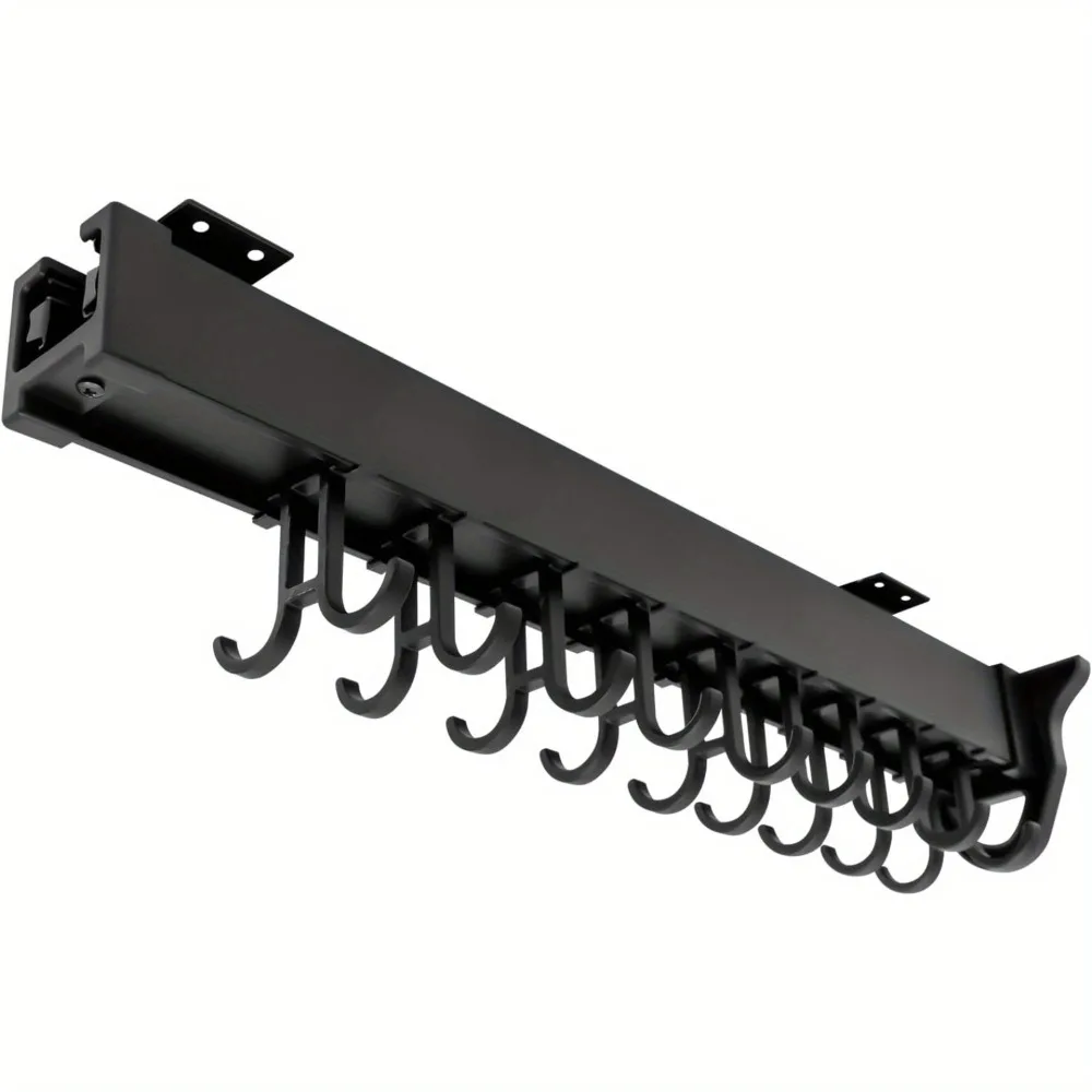 

20-Inch Adjustable Pot Racks, a Pull-Out Organizer for Pots And Pans Featuring 9 Pairs of Hooks
