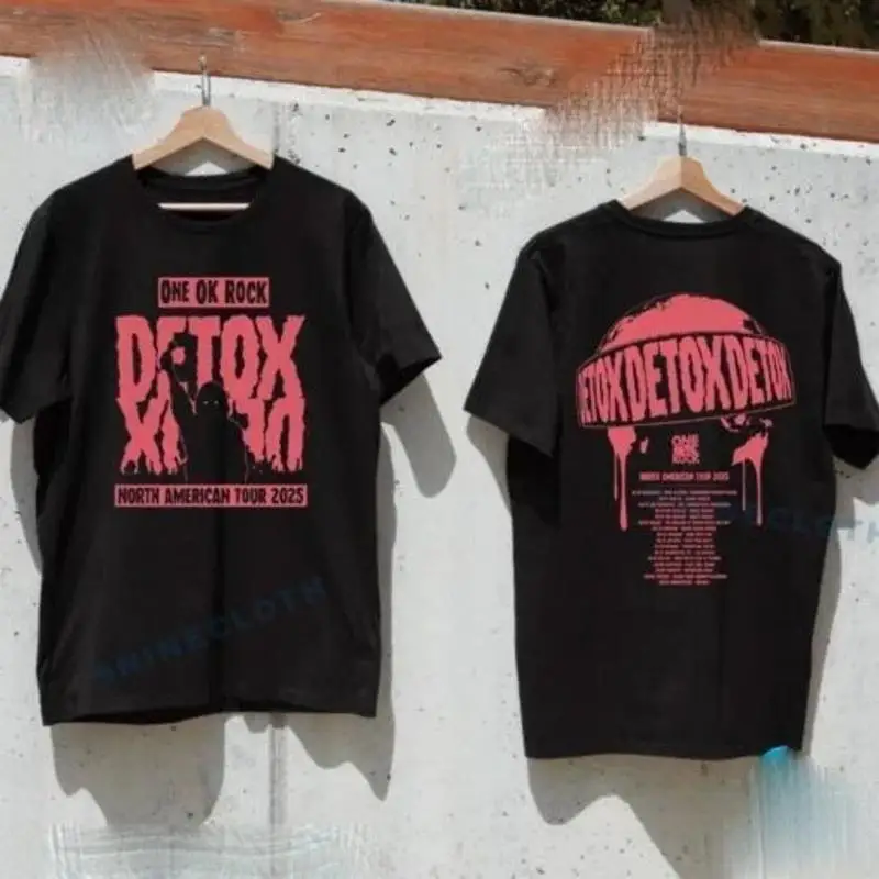 One Ok Rock Detox North American Tour 2025 Flag Camiseta unisex Tamaño completo S-4XL