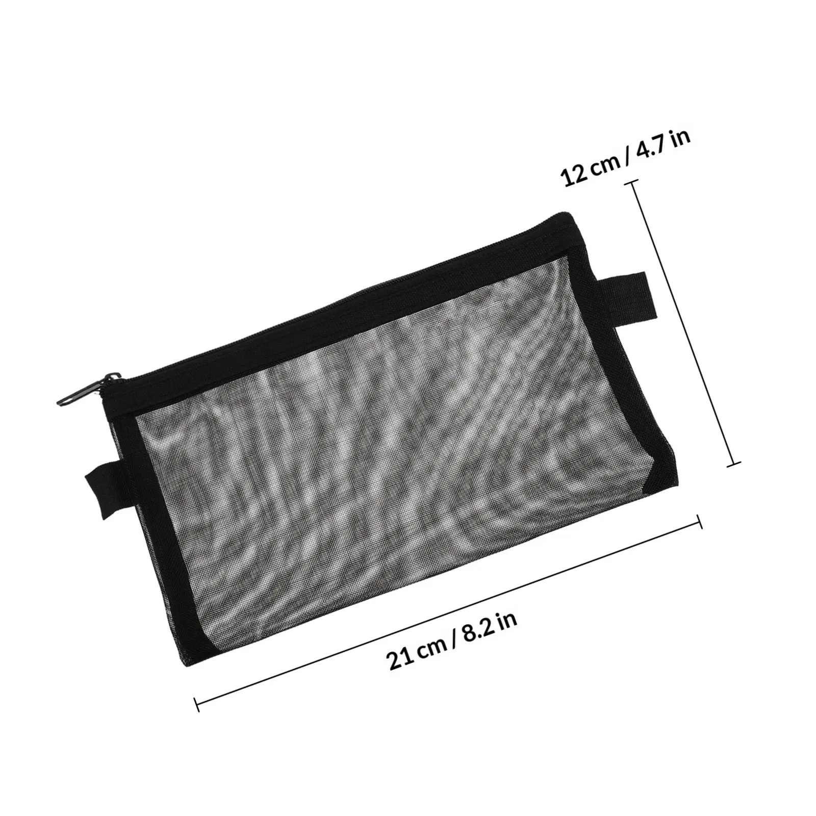 4Pcs Portable Mesh Zipper Pouch Organizer For Travel Stationery Pouch Student Premium Pen Transparent Zippered