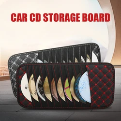 Car CD DVD Holder Bag Disc PU Leather Organizer Case for Card/Bill Sun Visor Sunshade Storage Bag Sleeve Wallet Clips Car Gadget
