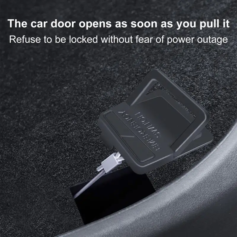 Car Emergency Door Release Cover 2pcs Automotive Emergency Door Release Cover Emergency Puller Button Rear Physical Mechanical