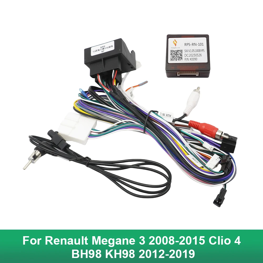 

16-контактный разъем для Renault Megane 3 2008-2015 для Renault Clio 4 BH98 KH98 2012-2019 кабель жгута проводов адаптера коробки Canbus