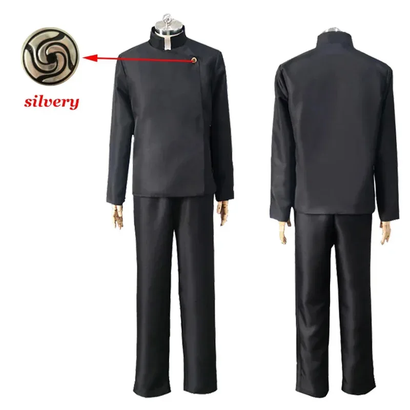 Anime Jujutsu Kaisen Satoru Gojo Costume Cosplay Gojo Satoru Parrucca Occhiali Uniforme scolastica Costume di Halloween Uomini Adulti