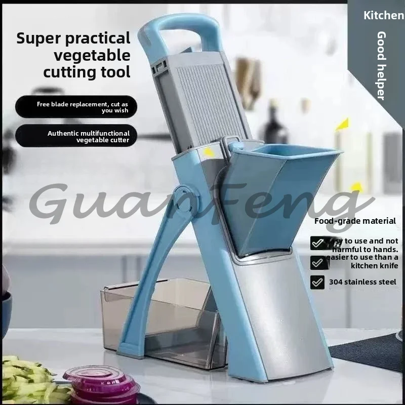 Small Kitchen Multi-functional Vegetable Cutting Artifact Household Dicing and Slicing Machine Lazy Cutting Potatoes Shredded
