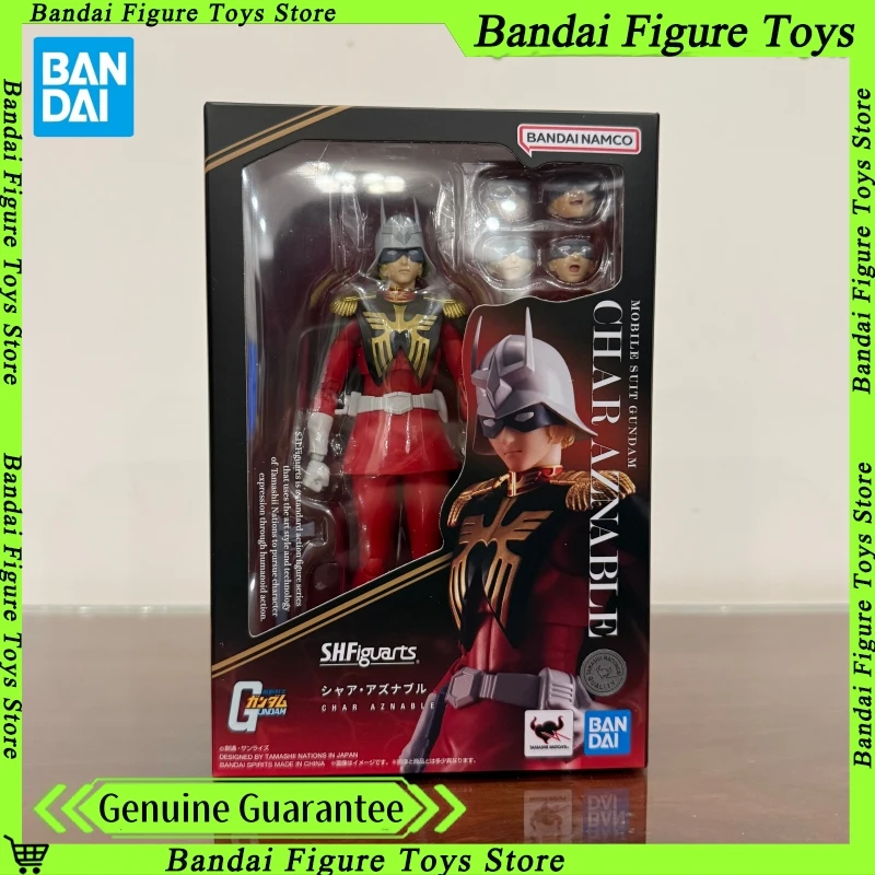 

Genuine Bandai Shf Mobile Suit Gundam Char Aznable The Red Comet‌ Movable Action Figures Anime Collectibles Decoration Toy Gift
