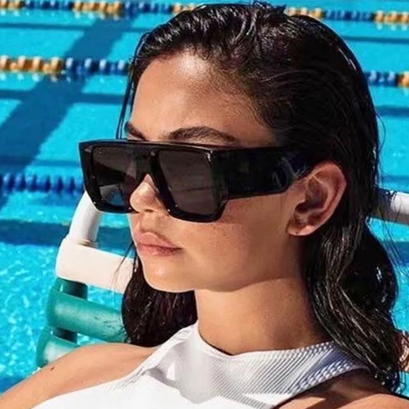 

Fashion Top Brand Designer Sunglasses Women 2023 High Quality Retro Sun glasses Square Oversized Glasses Luxury Oculos De Sol