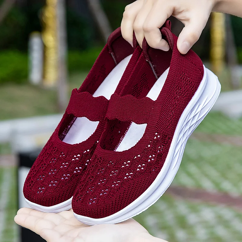 

Sneakers Woman Soft Soled Hiking Outdoor Fitness Soft Soled Mesh Tennis Sneakers Breathable Lightweight Casual Walking Shoes