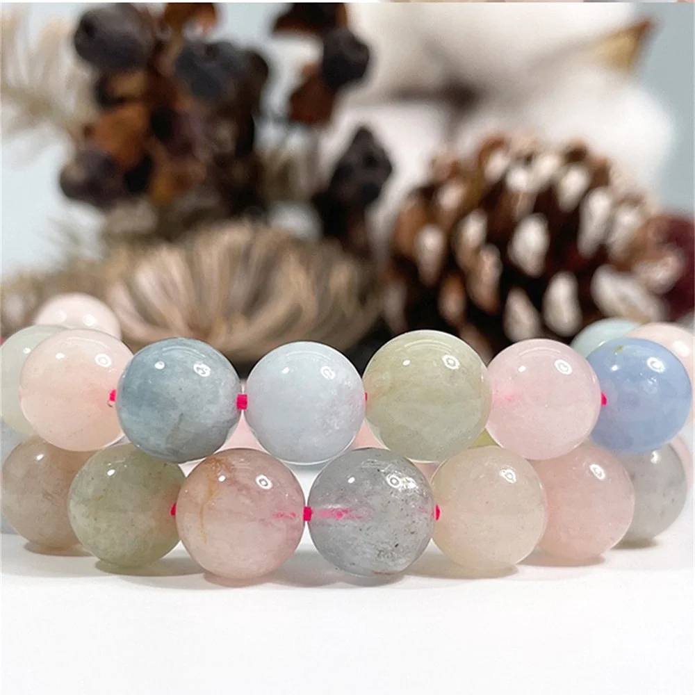 

Multicolor Morganite Morgan Jades Round Beads for Jewelry Making Strand 15"DIY Bracelet Necklace Jewelry 4 6 8 10mm Accessories