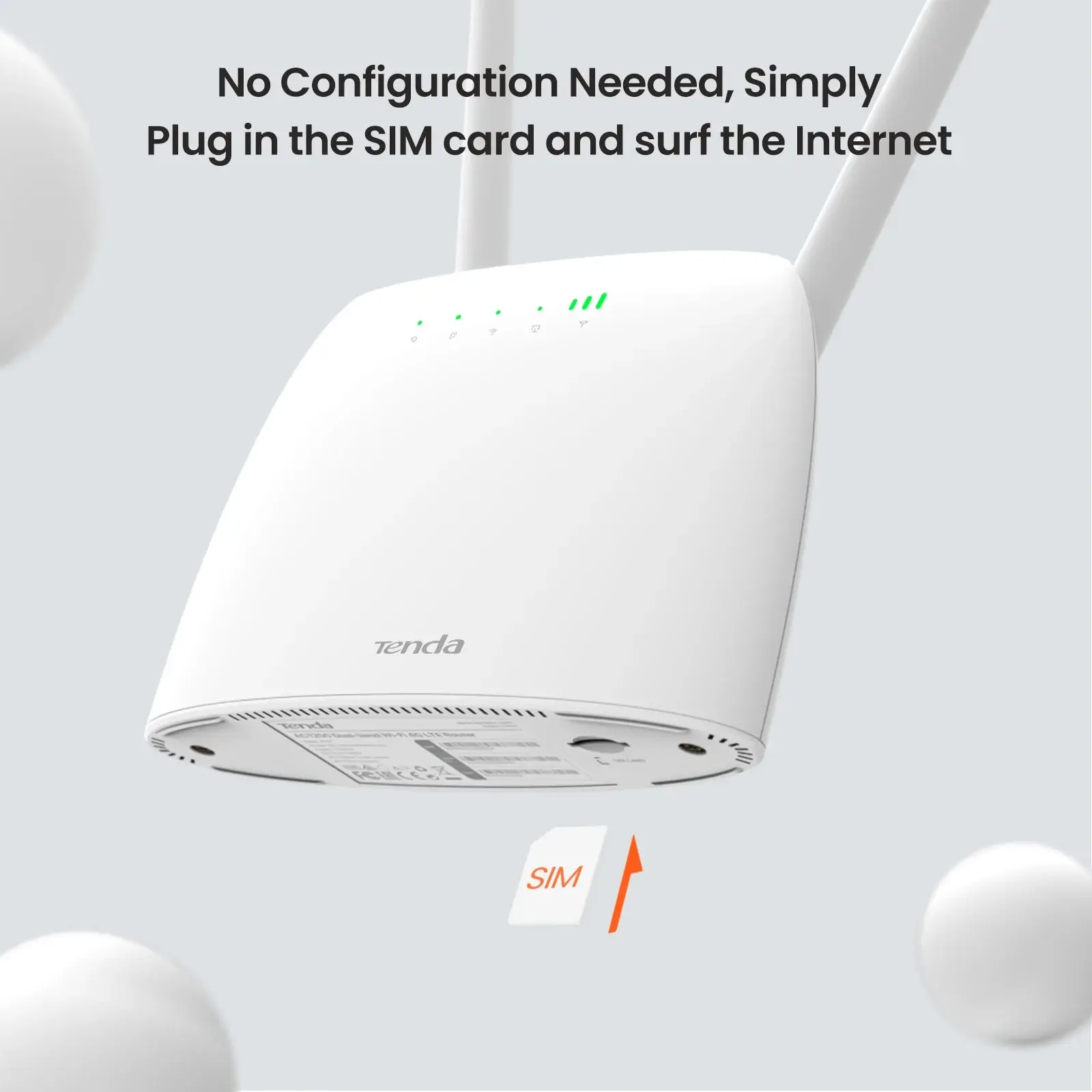 Tenda 4G Router SIM Card LTE CAT4 150Mbps AC1200 Wireless Router Hotspot 64 Users Beamforming 4G Wifi Router Global Version