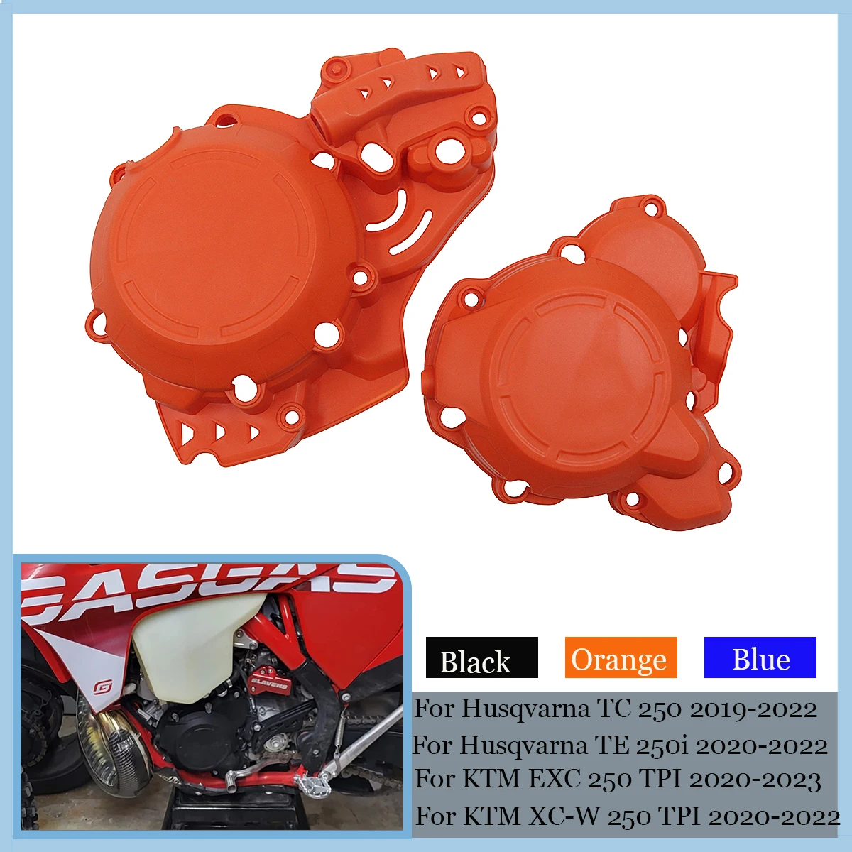 

For KTM SX XC EXC XCW TPI 250 300 SX250 EXC250 2T For Husqvarna TC TE 2017-2022 Motorcycle Clutch Cover Ignition Protector Guard