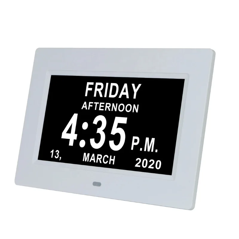 7 Inch Clock Machine Electronic Large Character Calendar Old Man Alarm Clock Stand-alone Advertising Machine High Definition