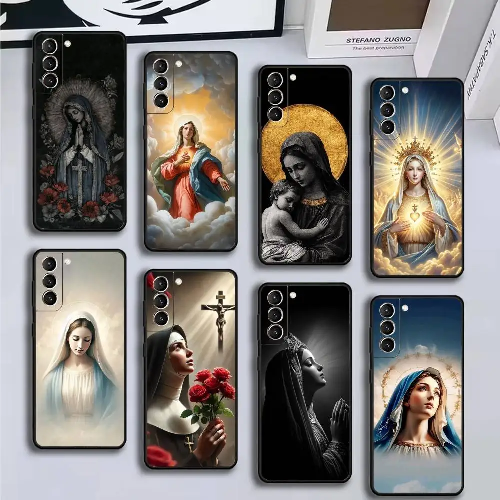 

New Virgin De Guadalupe Virgen Mary Phone Case For Samsung GalaxyA13,21s,22,31,32,52,53,71,72,73,Soft Black Cover