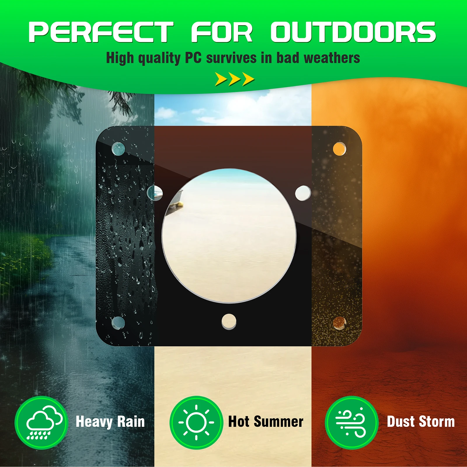 

MICTUNING Golf Cart Charger Adapter Plate 3 Holes-Compatible with EZGO TXT/TXT36 NOCO GCP1, 110V 36V Charger for RV Truck Marine