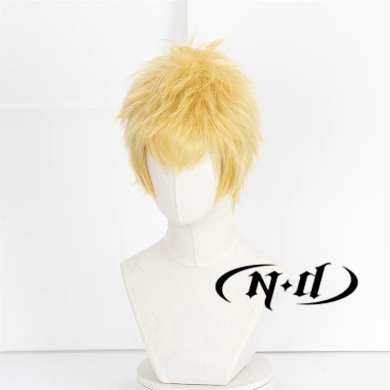 ND ريوجي ساكاموتو تأثيري الباروكات Megami Tensei أنيمي كوس خصلات الشعر المستعار للحزب كوميك كون كوزر مقاومة للحرارة الاصطناعية