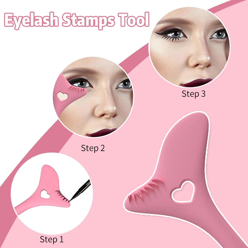 Multi-Functional Template Silicone Material Makeup Tool Eyeliner Pen Aid Marscara Drawing Lipstick Reusable Makeup Template Tool