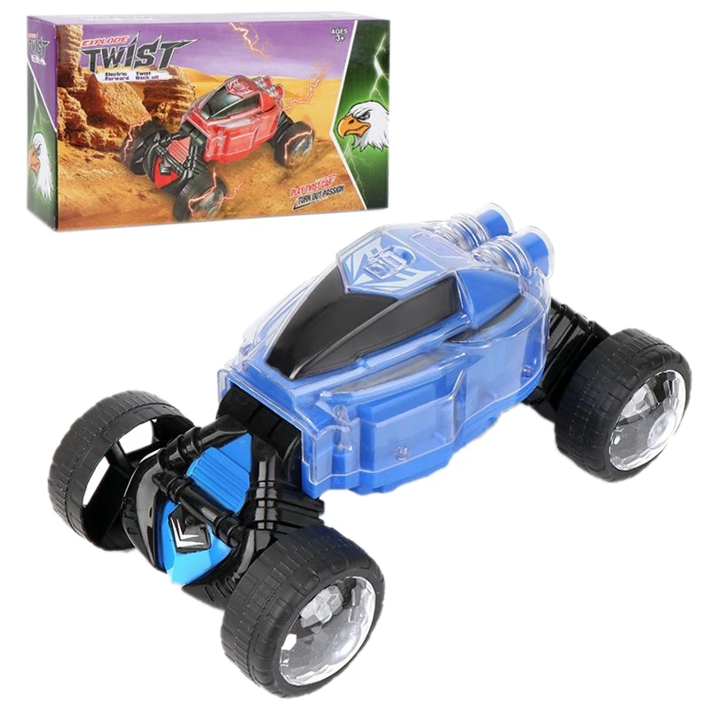 RC Stunt Car Toys Twisting Deformation Vehicle High Speed Electric Torsion Climbing Car Toys Gifts for Children Blue