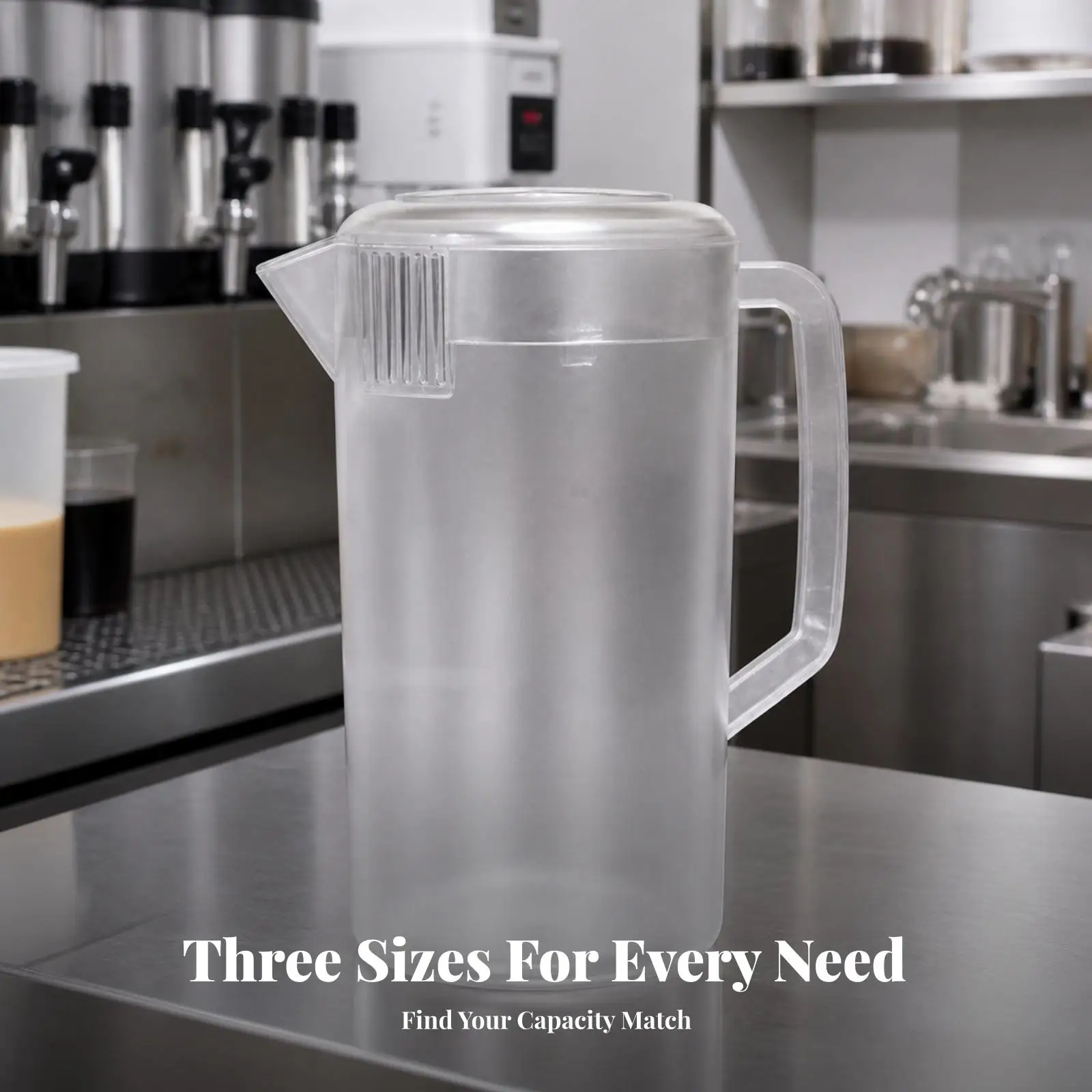 Graduated Water Pitcher Clear Water Jug Shatterproof for Kitchen