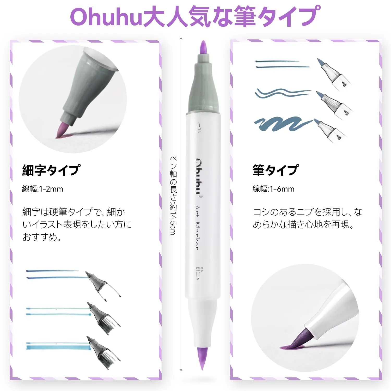B Series Brush Marker Pen Set 96 Pastel Colors Professional Illustration Alcohol Ink Twin Tip Fine and Nib Art Drawing