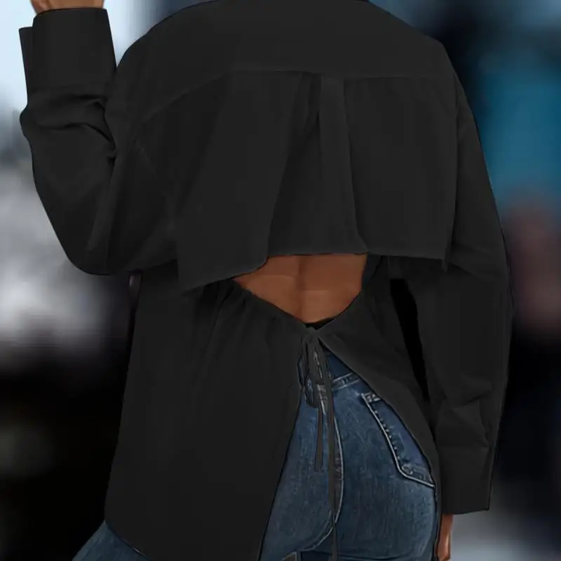 Ele Pure Color Long Sve irt C 3892026 transfrontalier nouveau Sle Bal ceinturé femme Faion Princ Sve mince