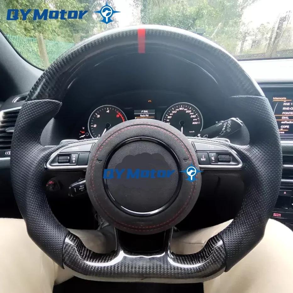 

Рулевое колесо из настоящего углеродного волокна для Audi A1 A3 A4 A5 A6 A7 A8 RS3 RS4 RS5 S3 S4 S5 RS6 RS7 Q3 Q5 Q7 Модель Racing Sport Wheel
