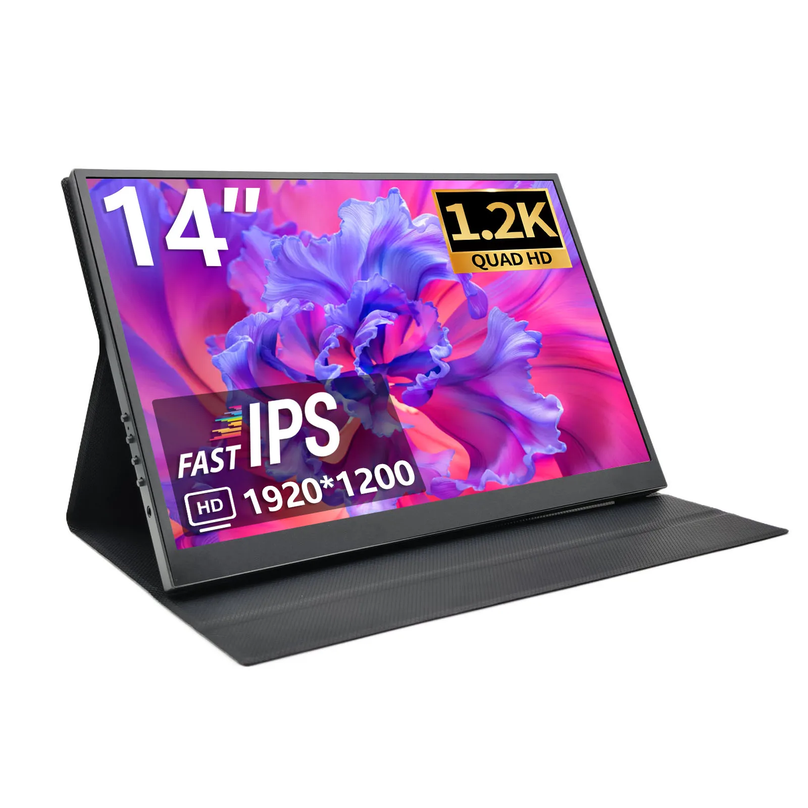 14'' Portable Secondary Monitor Laptop External Screen 100%SRGB 450NIT Brightness Portable Display For Business Travel & Gaming