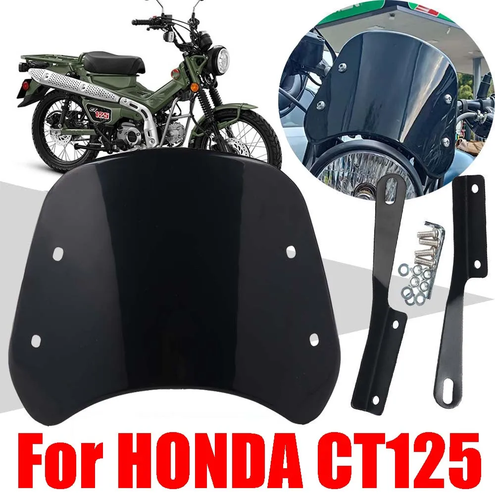 For HONDA CT125 CT 125 Trail Trail125 Hunter CT150 Accessories Retro Windscreen Windshield Wind Screen Deflector Cover Guard