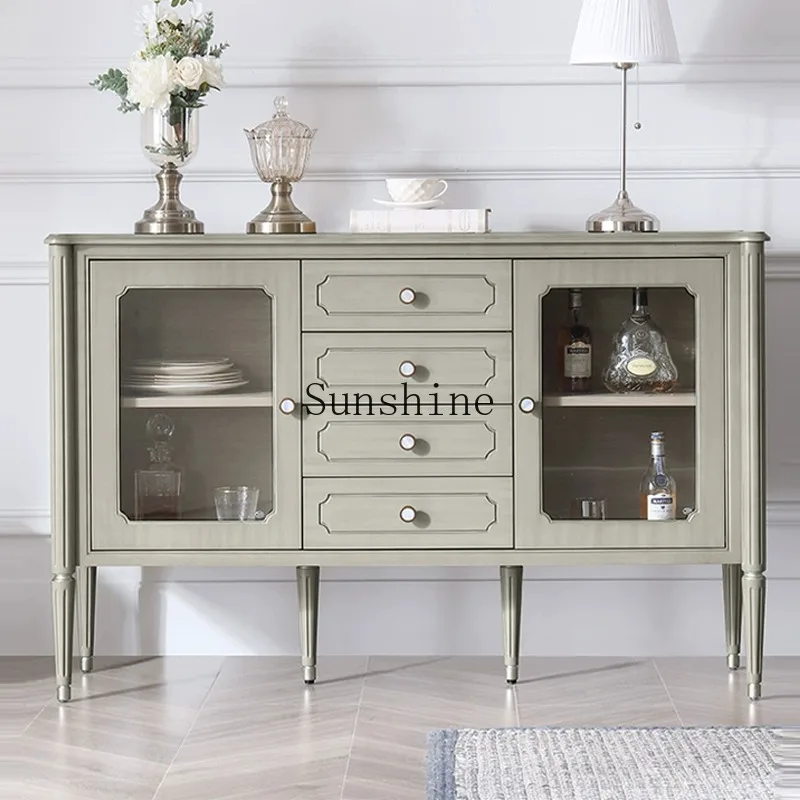 

American side cabinet modern simple living room wall home storage decoration
