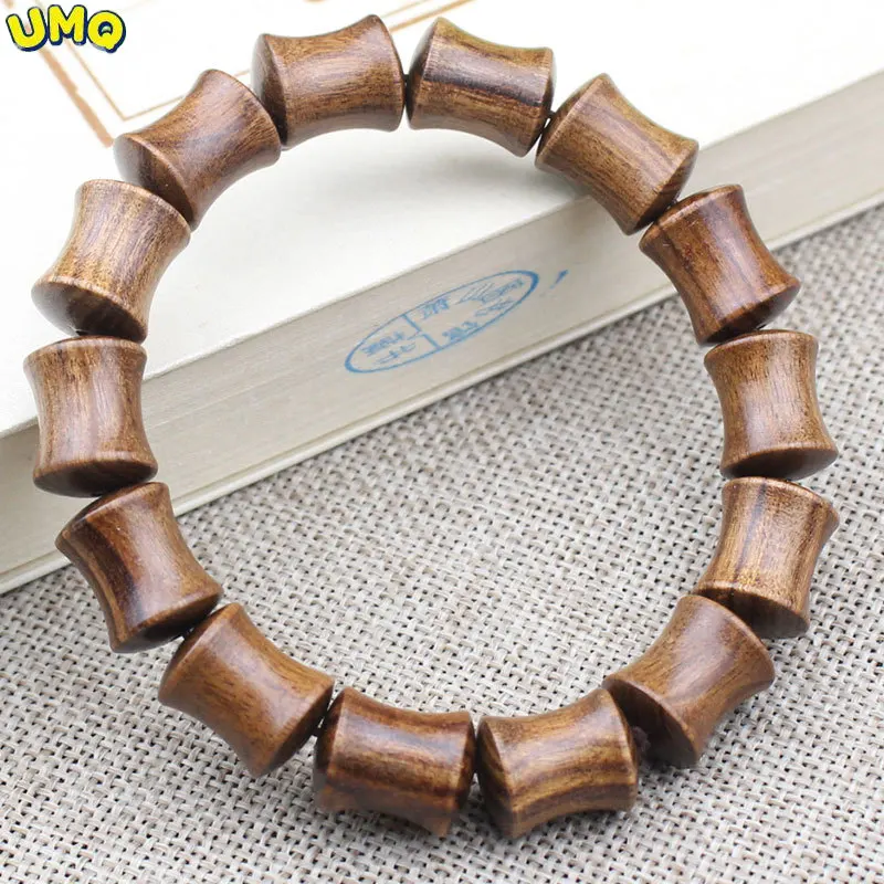 Natural Solid Wood Black Rosewood Hand String Bamboo Joint Jewelry Men's and Women's Bracelets Live Broadcast Rising Amulet