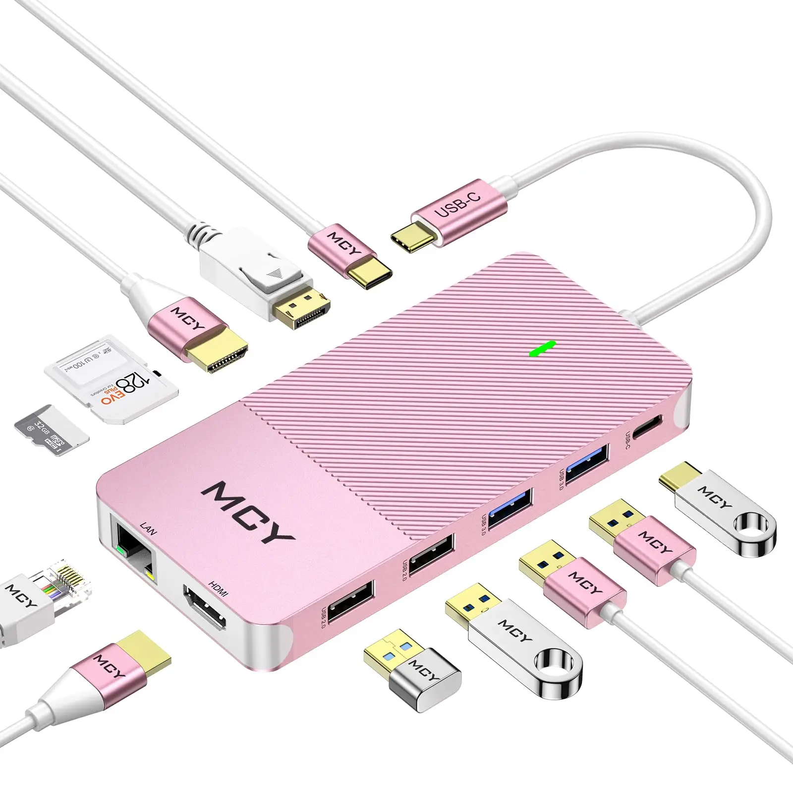 

Док-станция 12 в 1 с двумя мониторами и поддержкой USB C