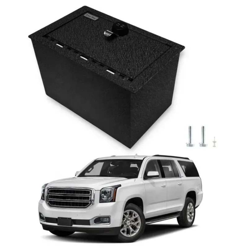 For Valuables Armrest Storage Box For 2015-2021 Chevrolet Suburban, Tahoe & GMC Yukon Car Console Safe