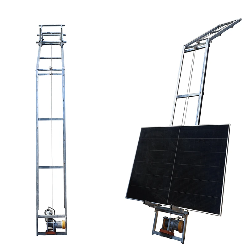 Custom Electric Wire Rope Sling Roof Solar Panel Lift Photovoltaic Installation Ladder 220v for Home Use