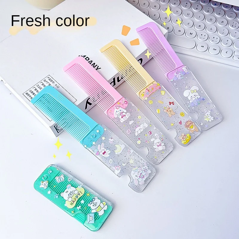 3D Printing Gravity Knife Cub Small Radish Comb Folding Shrink Comb Pet Comb Mini Model Pendant Push Card Decompression Toy