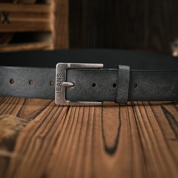 A Men's and Women's Casual Retro Belt Western Style! PU Leather Belt with Metal Buckle, Suitable for Daily Work Wear 6