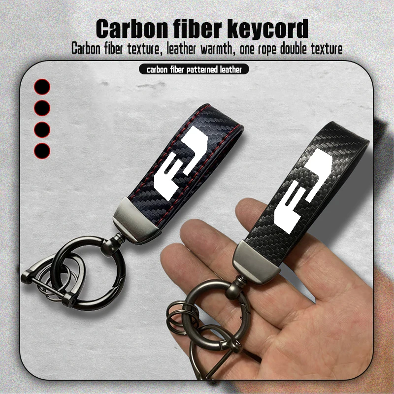 Car Carbon Fiber Style Keychain Microfiber Leather Key Chain For Toyota FJ Cruiser 2006 2007 2012 2014 2016 2017