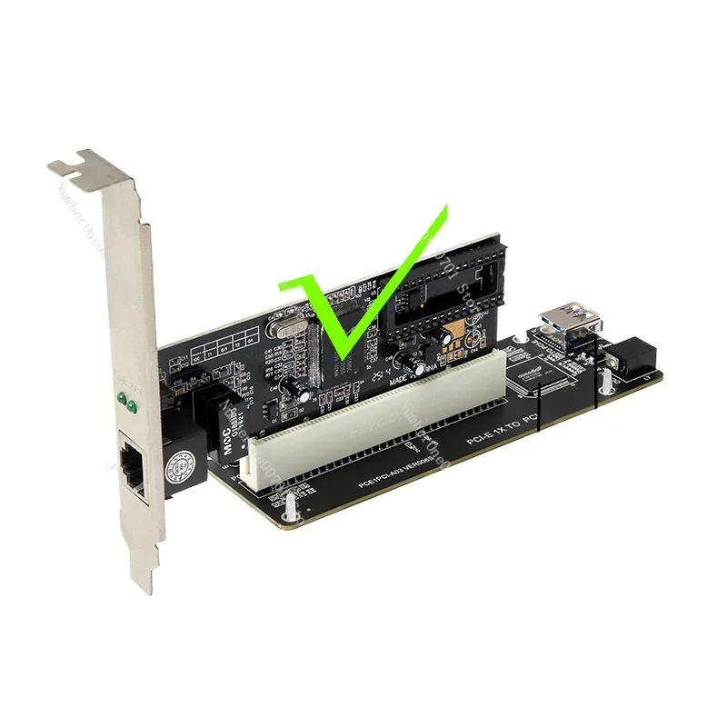 PCI-E To Dual PCI Expansion Card Adapter Card Surveillance Video Capture Control Innovative Sound Card Power Free