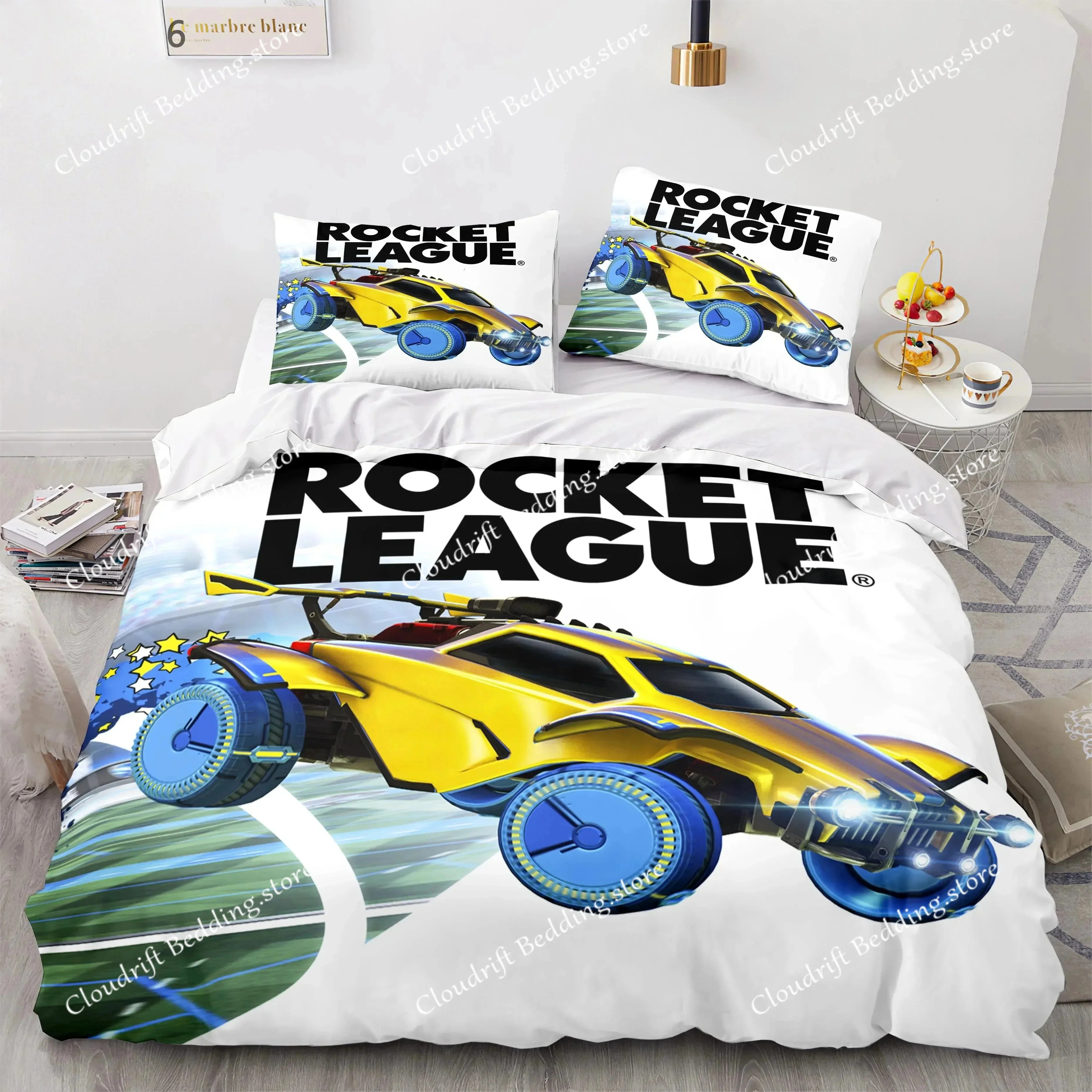 

Rocket League Bedding Set Bedspread Single Twin Full Queen King Size Car Rocket League Bed Set Children's Bedroom Duvetcover