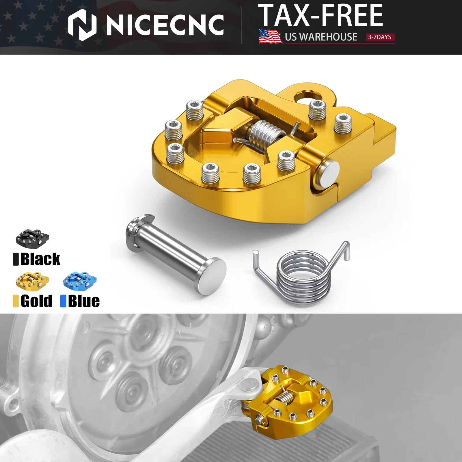 NICECNC Per Suzuki DRZ400 DRZ400E DRZ400S DRZ400SM DR-Z 400 400E 400S 400SM 2000-2024 Pieghevole Pedale Del Freno Punta Piastra di Estensione