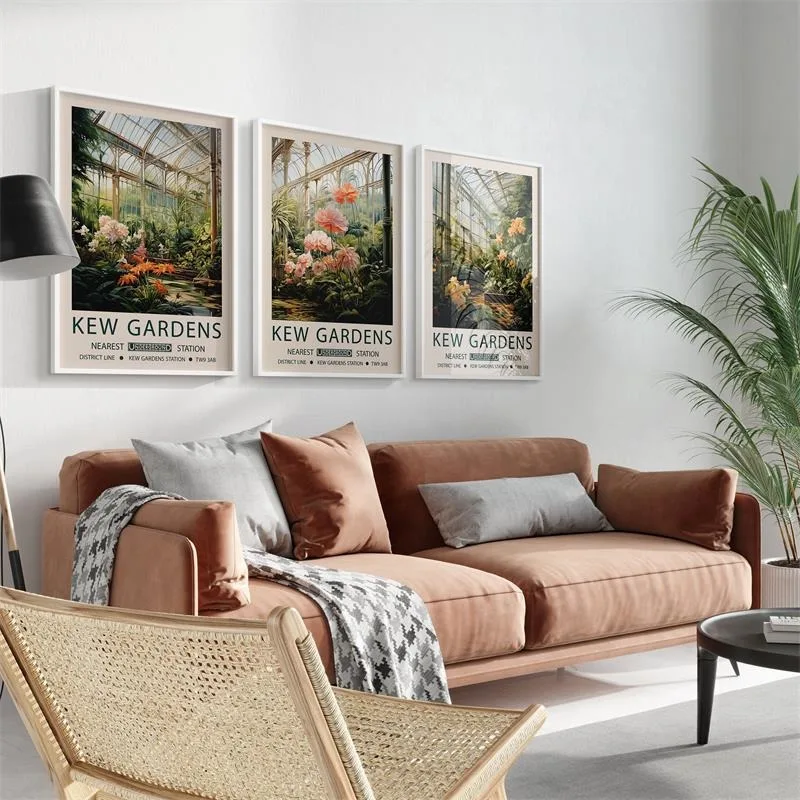 خمر لندن كيو حدائق الزهور المشارك طباعة ويليام موريس الأزهار حائط لوح رسم الفن معرض غرفة المعيشة ديكور المنزل