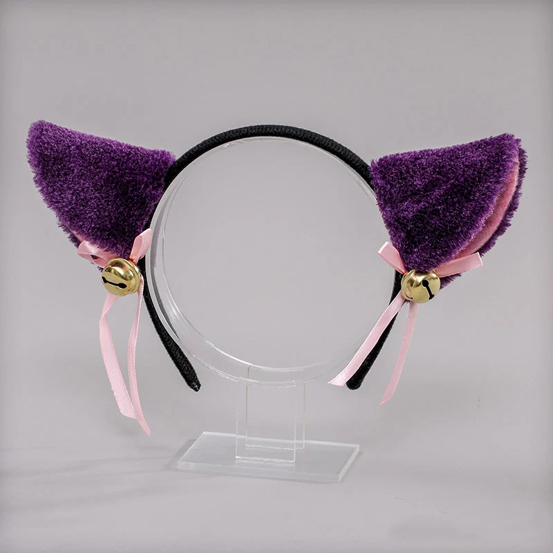 Beautiful Masquerade Cat Ears Headband Cute Fur Ears Shape Bell Headwear Anime Party Costume Hairbands Hair Accessories