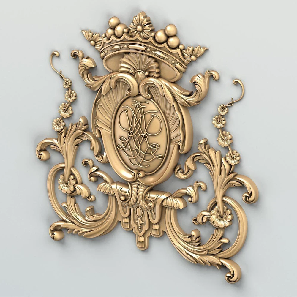 Wrought Copper Furniture Decals Unpainted Home Decoration Embossed Design