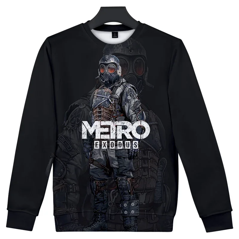 Homens e mulheres moletons gola O, Hoodies casuais legais, Tops, Harajuku, Hip Hop, meninos, roupas de meninas, alta qualidade, Metro Exodus