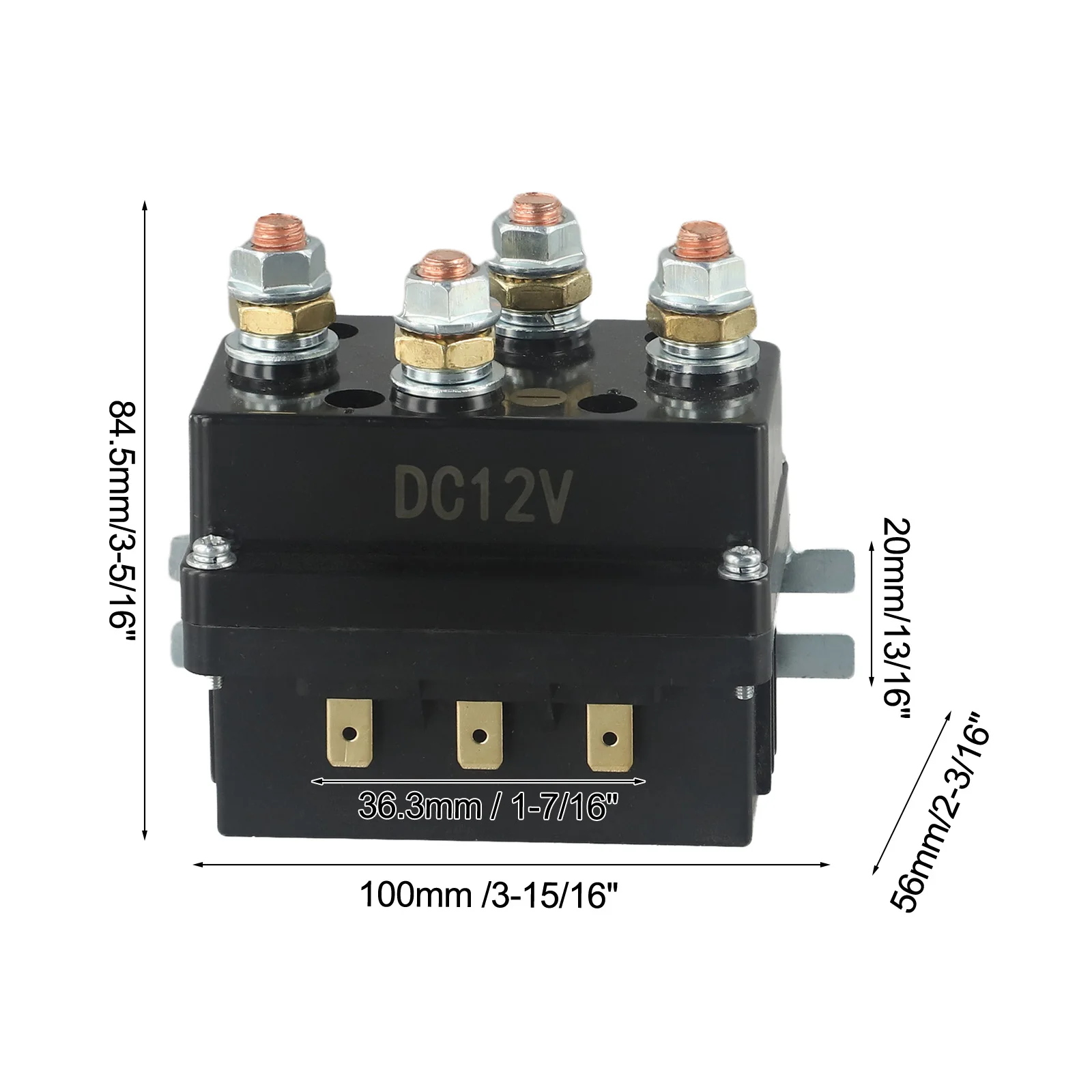 12V LR4450 Winch Relay Solenoid for Heavy Duty Applications in ATVs and SUVs Excellent Electrical Conductivity