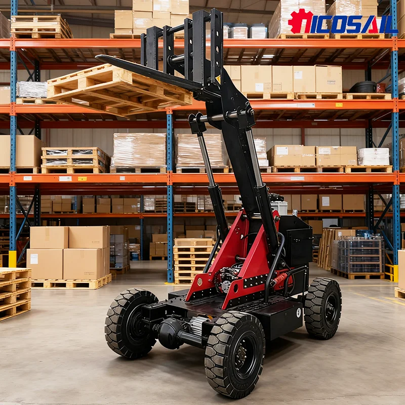 Chinese Factory Electric Pallet Forklift Stacker Electric All Terrain Forklift Portable Small Cargo Electric Tank Forklift